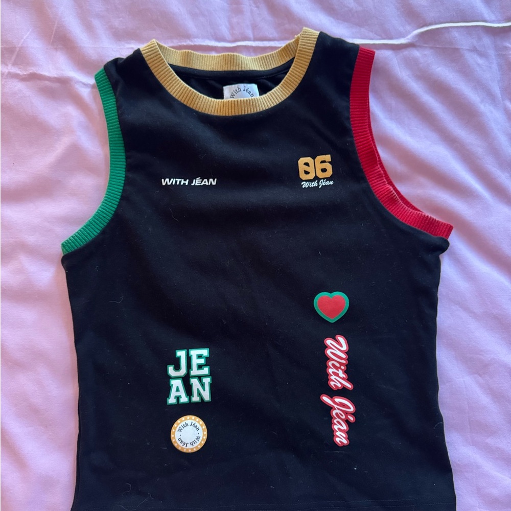 With Jean ' Black Tank Top
